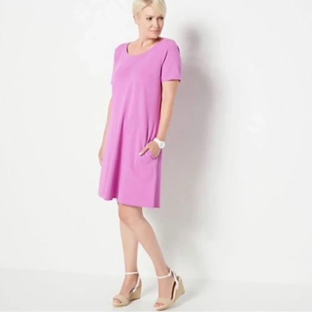 Isaac Mizrahi Live! Short-Sleeve Swing Dress